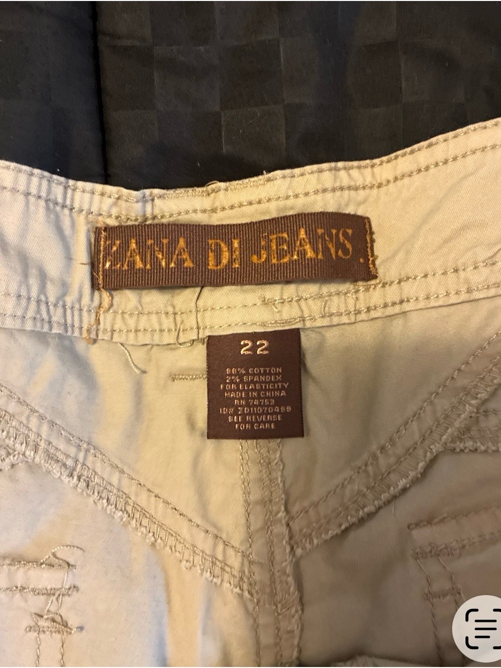 Zana Di Light Cream Wide-Leg Cargo Pants - Picture 2 of 2